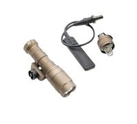 HATSEN Tactical M300A High-Output Weapon Light, 400 Lumens Super Bright LED Flashlight w/Remote Pressure Switch (SF Plug), Crown-Style Head, Fit 20mm Picatinny Rail, Tan