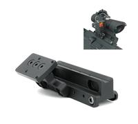 HATSEN Tactical Riser Scope Mount for 4x32 Acog Fiber Optic Sight, with Adapter Plate and Offset Optic Base Set Compatible with RMR/T2 Red Dot Reflex Sight, Black