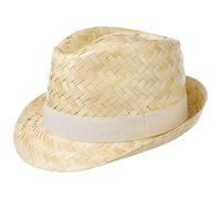 Hatshopping Valencia Straw Trilby Hats (53 cm - Nature)