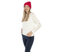 HATSQUARE Classic Winter Cuffed Beanie Cap, Acrylic Unisex Warm, Cuff Knit, Super Soft Beanie - Red