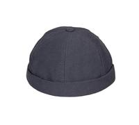 HATSQUARE Cotton Docker Cap, Unisex Brimless Cap, Men Skull Cap, Brimless Beanie Hat, Men Women Cuffed Hat - Dark Gray