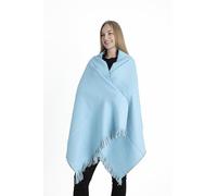 HATSQUARE Women Winter Oversize Shawl, Blanket Scarf, Soft Warm Double Sided Pashmina Shawl, Houndstooth Wrap Long Scarf - Baby Blue