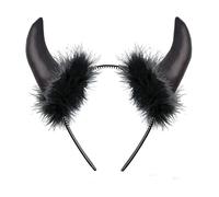 Hatstar Devil Horns Headband Black Devil Ears Accessory for Men and Women Decoration for Halloween, Carnival and Maleficent Costume Party