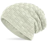 Hatstar Warm Lined Fine Knit Women's Beanie Hat | Men's Hat | With Braided Pattern and Very Soft Fleece Lining | Unisex Winter Hat Soft & Warm, 13 | Cream, M-XXL