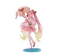 Hatsune Miku AMP PVC Statue Newley Written Sakura Miku Sakura Dress Ver. 21 cm