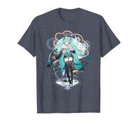 Hatsune Miku Anime Mascot Singer CV01 T-Shirt, Men, Heather Blue, XX-Large