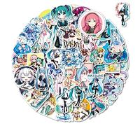 Hatsune Miku Collection Sticker Pack 50pcs for Water Bottles Laptops Cars Skateboards Mens Cave Decorations Teens Adults Sticker