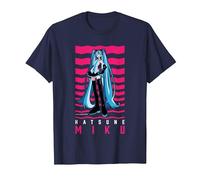 Hatsune Miku CV01 Anime Vocal Software Mascot T-Shirt, Men, Navy Blue, 5X-Large