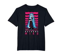 Hatsune Miku CV01 Anime Vocal Software Mascot T-Shirt, Men's Big and Tall, Black, 2X Tall