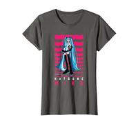 Hatsune Miku CV01 Anime Vocal Software Mascot T-Shirt, Women, Asphalt Grey, Small