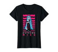 Hatsune Miku CV01 Anime Vocal Software Mascot T-Shirt, Women, Black, X-Small