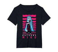 Hatsune Miku CV01 Anime Vocal Software Mascot T-Shirt, Women's Plus, Black, 3X