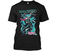 Hatsune Miku Expo Europe Vocaloid Singer Music Cartoon Mens T-Shirt Black