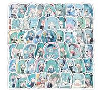 Hatsune Miku Stickers, 100Pcs Japanese Anime Stickers, Graffiti Waterproof Vinyl Stickers for Car Phonec Computer Guitar Luggage Skateboard, Teens