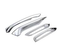 HATSVTGR Car Front Grill Car Front Fog Lights Lamp Eyelid Eyebrow Cover Rear Fog Lamp Cover Trim Car For N&issan For Qashqai J11 2018-2020 Front Bumper Grille Grill(4 Pcs)