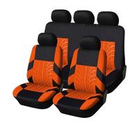 HATSVTGR Seat Covers For Citroen C5 Car Seat Covers Front Rear Split Bench Protector SUV(Orange)
