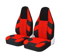HATSVTGR Seat Covers Front High Back Bucket Seat Covers Protector 2+1 Rear For Toyota For Aygo(2 red)