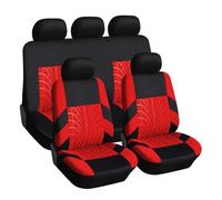 HATSVTGR Seat Covers Front Rear Cushion Car Seat Cover For Citroen C2 C3 C4 For Cactus C5 C4 For Picasso C6 DS3 DS4 DS5(5 seats-red)