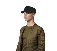 hatsXcaps Adjustable Cotton Army Cap with Buckle Closure and Sweatband - Breathable Basic Cadet Military Hat Baseball Cap for Men and Women (UK, Alpha, One Size, L/XL: Fits 59-61cm, Phantom Black)