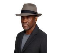 hatsXcaps Classic Fedora Hat for Men & Women | Wide Brim Wool Felt Gangster hat with Black Ribbon Band | Vintage Western Trilby Style for Casual & Formal Wear | Stylish & Comfortable All-Season Hat