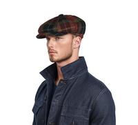 hatsXcaps Men’s Women’s Newsboy Cap | 100% Scottish Wool Flat Cap, Vintage Plaid Tweed Gatsby Hat, Classic Peaky Blinders Baker Boy Cap, Driving Winter Cap