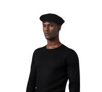 hatsXcaps Military Wool Beret for Men & Women - 100% Wool Army-Style Hat with Leather Band, Adjustable Drawcord & Air Vents - Classic French & British Tactical Beret for Casual or Uniform Wear