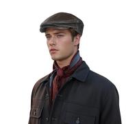 hatsXcaps Sheepskin Leather Flat Cap | Vintage Distressed Ivy Cap for Men & Women | Classic Newsboy Driving Hat | Peaky Blinders Style Golf Cap | Soft & Durable Leather Gatsby Hat for All Seasons
