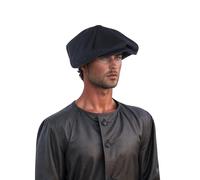 hatsXcaps Unisex Big Apple Wool Hat | Vintage Baker Boy Cap with 8-Panel Design, Soft Satin Lining, Elastic Sweatband for Comfort, Classic Newsboy Flat Cap for Casual, Formal & Outdoor Wear Navy Blue