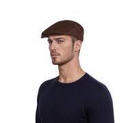 hatsXcaps Unisex Premium Linen Flat Cap | Lightweight & Breathable Summer Cabbie Hat for Men & Women | Classic Peaky Blinders Newsboy Cap for Golf, Driving, Casual Wear & Outdoor Travel Mocha Brown