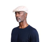 hatsXcaps Unisex Premium Linen Flat Cap | Lightweight & Breathable Summer Cabbie Hat for Men & Women | Classic Peaky Blinders Newsboy Cap for Golf, Driving, Casual Wear & Outdoor Travel Ivory Cream