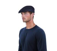 hatsXcaps Unisex Premium Linen Flat Cap | Lightweight & Breathable Summer Cabbie Hat for Men & Women | Classic Peaky Blinders Newsboy Cap for Golf, Driving, Casual Wear & Outdoor Travel Midnight Navy
