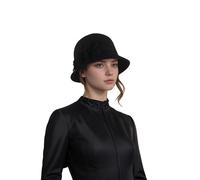 hatsXcaps Women's Vintage Wool Cloche Hat | 1920s Winter Bucket Hat with Floral Design, Elegant Felt England Hat, Soft & Warm Adjustable Fit, Foldable for Travel, Stylish Retro Fashion for Ladies