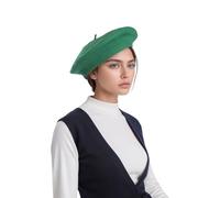 hatsXcaps Women's Wool Beret | Classic French Artist Hat, Vintage Parisian Style, Soft & Warm Winter Cap, Accessory for Women, One Size Fits Most (55-59 cm), Multiple Colors Emerald Green