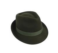 hatsXcaps Wool Trilby Fedora Hat for Men and Women | Short Brim, Teardrop Crown, Lightweight, Packable, Classic Design, Short Brim Fedora Hat, Water Resistant Irish Green