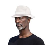 hatsXcaps Wool Trilby Hat for Men & Women | 100% Wool Felt Mens Fedora Hats | Teardrop Crown, Packable & Durable Short Brim Fedora Hats for Women (UK, Alpha, M, Standard, Boring White)