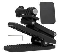 Hattba 1 Set Action Camera Mount Portable Stretchable Clip Includes Adhesive Plate For Vlog Black Quick Release Action Camera Accessory