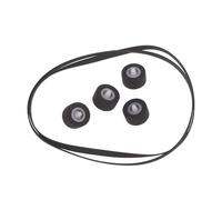 Hattba 1 Set Rubber Pinch Rollers Belt Pulley Wheel With Drive Belts For RSCH404X 510X Cassette Deck Tape Recorders Belt Pulley