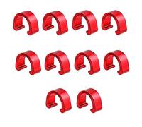 Hattba 10 Pcs Aluminum Alloy Bike Cable C-Clips Mountain Bike Bicycles Brake Cable Clips Fixed Clamps Frame Buckle