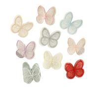 Hattba 10 Pcs Cartoon Butterfly Embroidered Patches Iron on Patches Animal Repair Patches Sewing Patches for Clothes Shoes