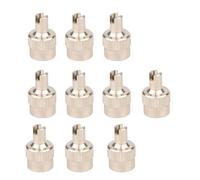Hattba 10Pcs Copper Tire Valves Stem Caps Auto Tyre Stem Covers Covers Car Motorcycle Tire Valves Road Bike Part Dustproof Wheel