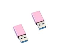 Hattba 2Pieces USB A To C Adapter Female To Male Converter 5Gbps Data Transmission And Rapid Charging USB Adapter
