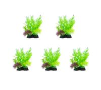 Hattba 5PCS Life Like Plant Fishtanks Decoration Artificial Water Plant With Base For Office Commercial Use Aquariums Landscape Terrariums Decors