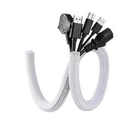 Hattba Cable Sleeve Braided Wire Covers For Organizing PC Tvs Cables And Protecting Against Pet Damage For Messy Cord Cable Management
