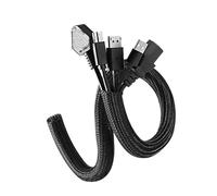 Hattba Cable Sleeve Braided Wire Covers For Organizing PC Tvs Cables And Protecting Against Pet Damage For Messy Cord Cable Management