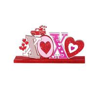 Hattba Classical Wood LOVE KISS Figurines Desk Ornaments For Couple Gift Valentine's Day Indoor Party Decoration Wedding Decorations