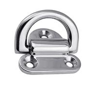 Hattba D Deck Folding Pad Eye Tie Down 316 Stainless Steel For Yacht Motorboat Marine Trailer Truck Anchor-Point 6/8/10mm D Rings Heavy Duty For Marine Trailer Motorboat Truck