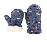 Hattba Elastic Full Finger Mittens Windproof Ski Gloves Fleece Lining Gloves With Wrist Leashes Winter Warm Gloves For Riding Winter Snow Gloves Toddler