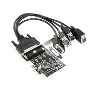 Hattba Fast Speed 4 Port PCIExpress Card With Full/Low Brackets For PC Single Chip