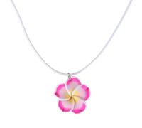 Hattba Floral Necklace Flower Pendant Charm Neckchain Adjustable PU Rope Chain Sweet Girls Fashion Jewelery Pieces PU Rope Necklace Costume Jewelry Fashionable Chain Floral Pendant