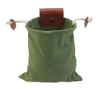 Hattba Foraging Bag Outdoor Picking Fruit Canvas Pouches PU Leather Belt Pouches With Drawstring Canvas Pouch Pu Leather Belt Pouch Fruit Bag With Drawstring